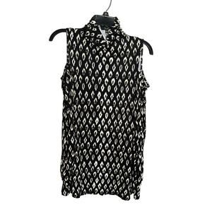 Cupi Womens Cold Shoulder Dress Mini Turtleneck Long Sleeve Black Sz Medium NWT